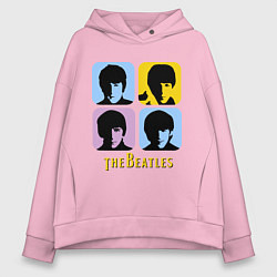 Толстовка оверсайз женская The Beatles: pop-art, цвет: светло-розовый