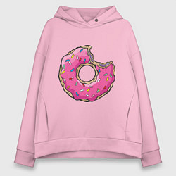Толстовка оверсайз женская Пончик Гомера, цвет: светло-розовый