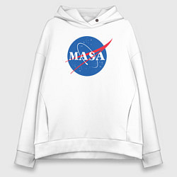 Толстовка оверсайз женская NASA: Masa, цвет: белый
