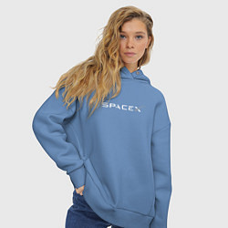 Толстовка оверсайз женская SpaceX, цвет: мягкое небо — фото 2