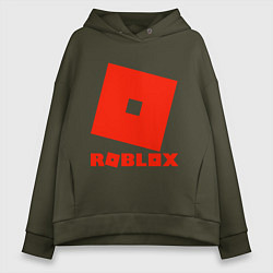 Толстовка оверсайз женская Roblox Logo, цвет: хаки