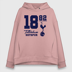 Толстовка оверсайз женская FC Tottenham 1882, цвет: пыльно-розовый