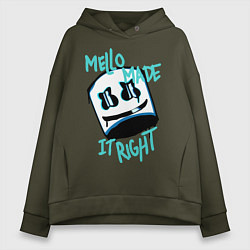 Толстовка оверсайз женская Mello Made it Right, цвет: хаки