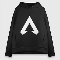 Толстовка оверсайз женская Apex Symbol, цвет: черный