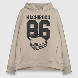 Женское худи оверсайз Toyota AE86 Hachiroku