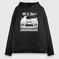 Женское худи оверсайз Nissan Silvia S14 Hoonigan