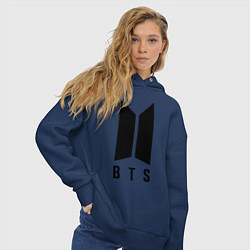 Толстовка оверсайз женская BTS JIN, цвет: тёмно-синий — фото 2
