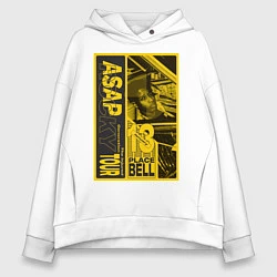 Толстовка оверсайз женская ASAP Rocky: Place Bell, цвет: белый