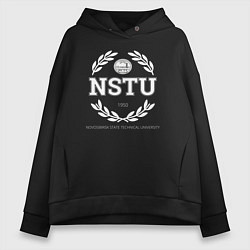 Толстовка оверсайз женская NSTU, цвет: черный