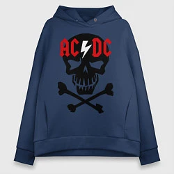 Женское худи оверсайз AC/DC Skull
