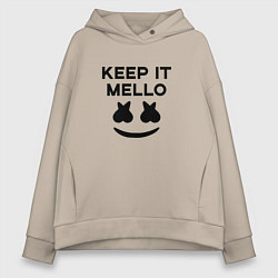 Толстовка оверсайз женская Keep it Mello, цвет: миндальный