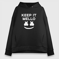 Толстовка оверсайз женская Keep it Mello, цвет: черный