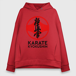 Толстовка оверсайз женская Karate Kyokushin, цвет: красный