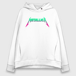 Толстовка оверсайз женская METALLICA, цвет: белый