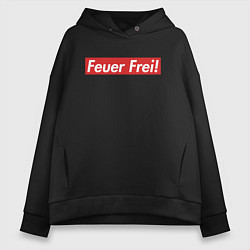 Толстовка оверсайз женская Feuer Frei!, цвет: черный