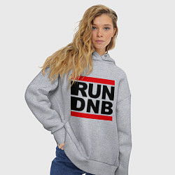 Толстовка оверсайз женская RUN DNB, цвет: меланж — фото 2