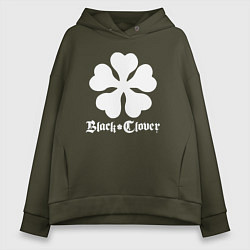 Толстовка оверсайз женская Black Clover, цвет: хаки