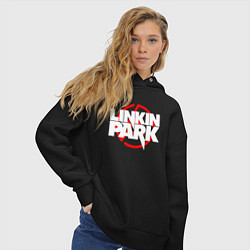 Толстовка оверсайз женская LINKIN PARK, цвет: черный — фото 2