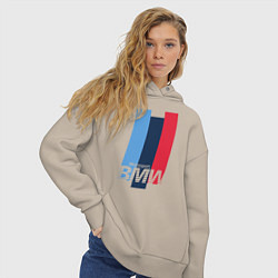 Толстовка оверсайз женская BMW motosport, цвет: миндальный — фото 2