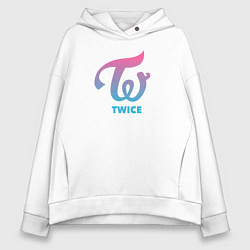 Толстовка оверсайз женская Twice, цвет: белый