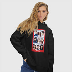 Толстовка оверсайз женская TWICE, цвет: черный — фото 2