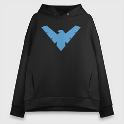 Толстовка оверсайз женская Nightwing, цвет: черный