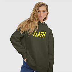 Толстовка оверсайз женская The Flash, цвет: хаки — фото 2