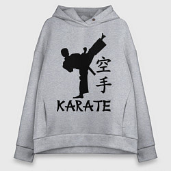 Толстовка оверсайз женская Karate craftsmanship, цвет: меланж