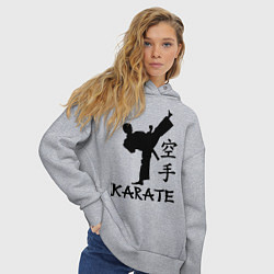 Толстовка оверсайз женская Karate craftsmanship, цвет: меланж — фото 2