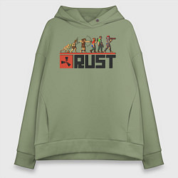 Толстовка оверсайз женская Evolution Rust, цвет: авокадо