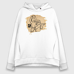 Толстовка оверсайз женская Stone punch, цвет: белый