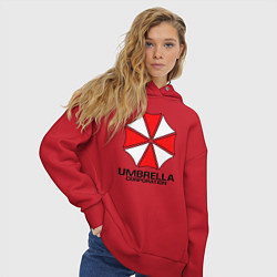 Толстовка оверсайз женская UMBRELLA CORP, цвет: красный — фото 2