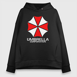 Толстовка оверсайз женская UMBRELLA CORP, цвет: черный