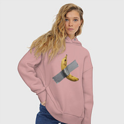 Толстовка оверсайз женская Банан за 120 тысяч долларов, цвет: пыльно-розовый — фото 2