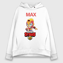 Толстовка оверсайз женская BRAWL STARS MAX, цвет: белый