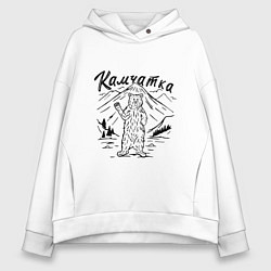 Толстовка оверсайз женская Камчатка, цвет: белый