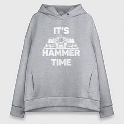 Толстовка оверсайз женская It's hammer time, цвет: меланж