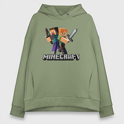 Толстовка оверсайз женская MINECRAFT, цвет: авокадо