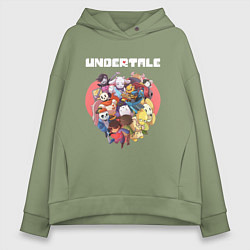 Толстовка оверсайз женская UNDERTALE, цвет: авокадо