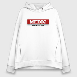 Толстовка оверсайз женская MEDIC, цвет: белый