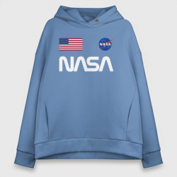 Толстовка оверсайз женская NASA, цвет: мягкое небо