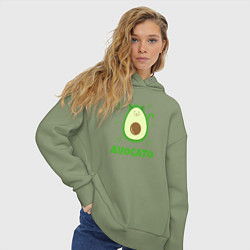 Толстовка оверсайз женская Авокато, цвет: авокадо — фото 2