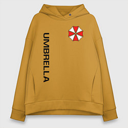 Толстовка оверсайз женская UMBRELLA CORP, цвет: горчичный