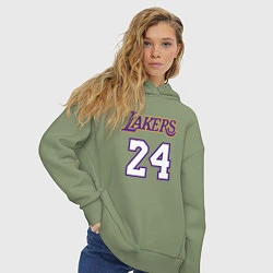 Толстовка оверсайз женская Lakers 24, цвет: авокадо — фото 2