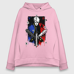 Толстовка оверсайз женская DMC, цвет: светло-розовый