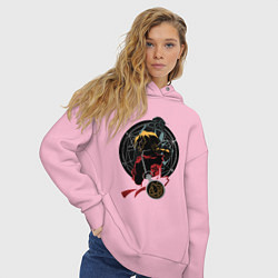 Толстовка оверсайз женская Стальной алхимик, цвет: светло-розовый — фото 2