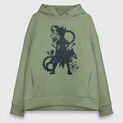 Толстовка оверсайз женская Доктор Стоун, цвет: авокадо