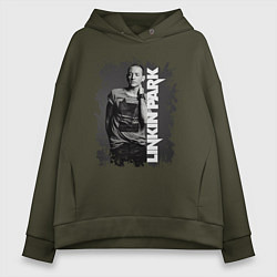 Толстовка оверсайз женская LINKIN PARK, цвет: хаки