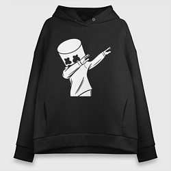 Толстовка оверсайз женская MARSHMELLO DAB, цвет: черный