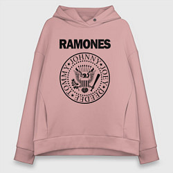 Толстовка оверсайз женская RAMONES, цвет: пыльно-розовый